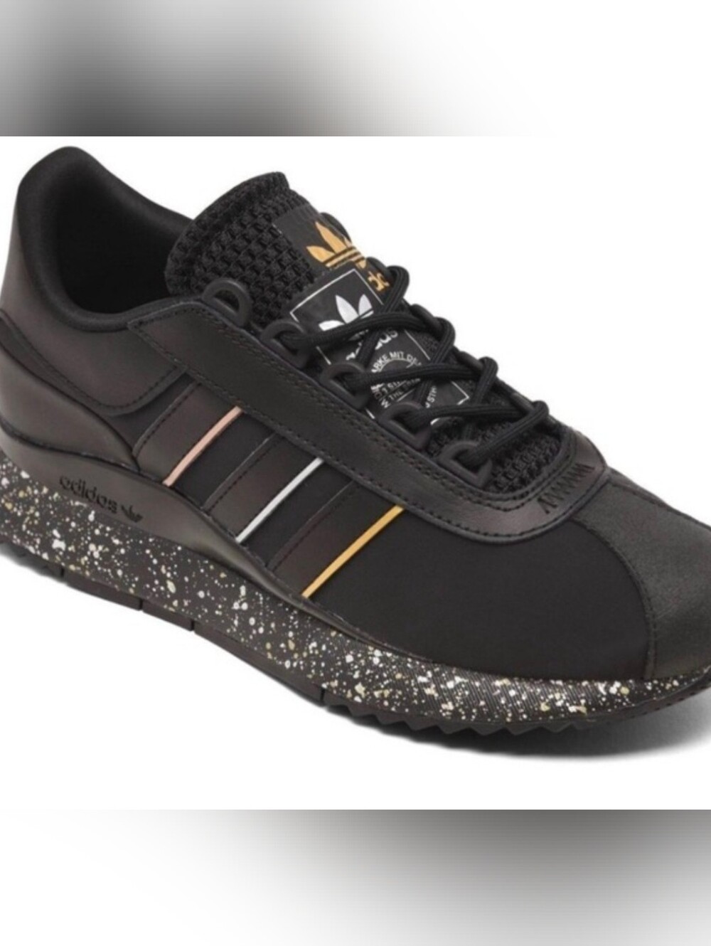 Women's Black Adidas Sneakers with Speckled Sole